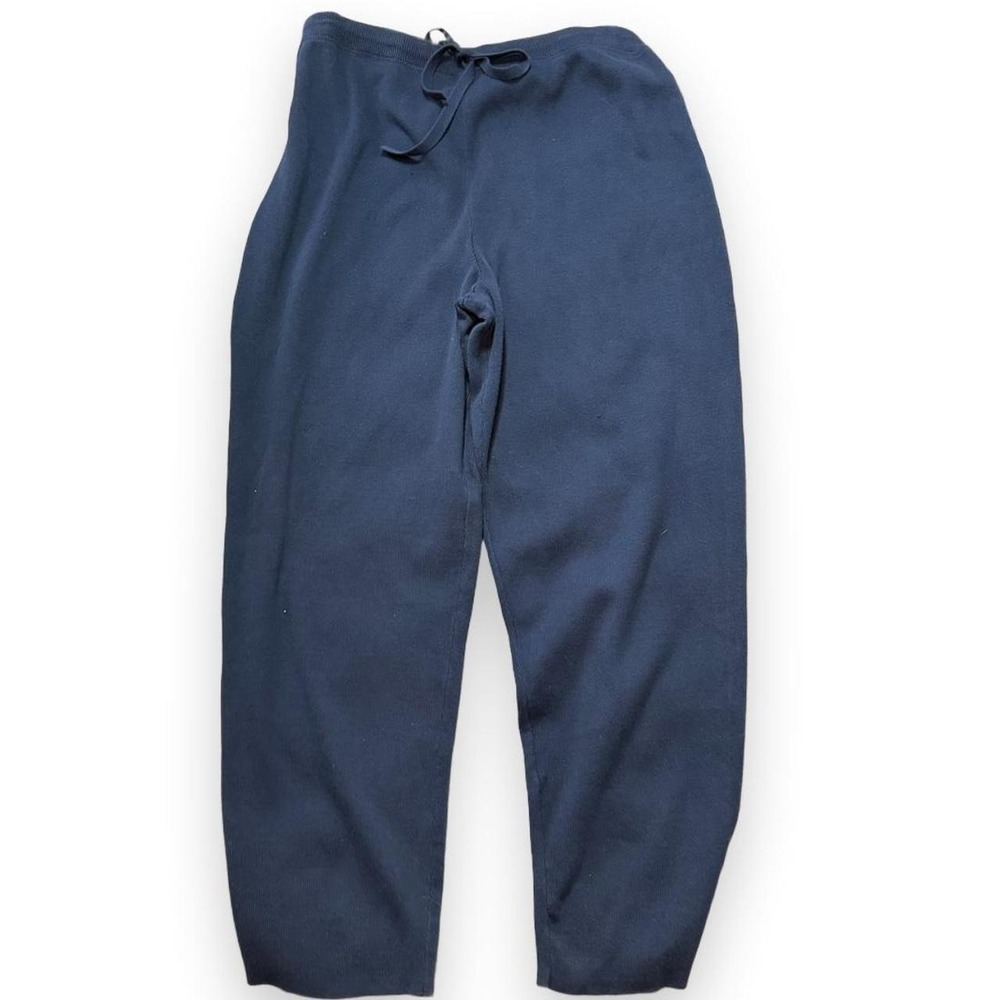 Vintage 90s Genesis Navy Knit Drawstring Pants, Women's Size 1X